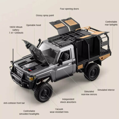MN-82S RC Land Cruiser (Silver) - Image 4
