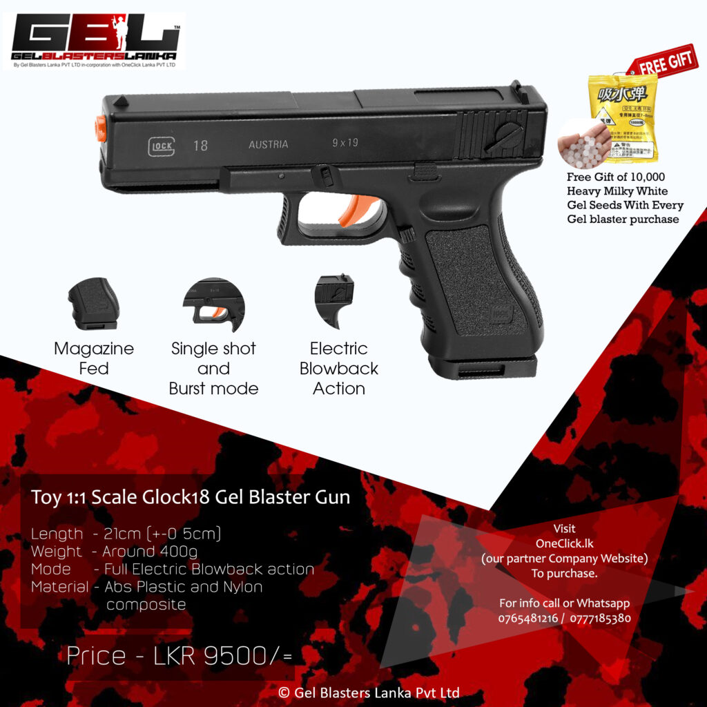 Toy 1:1 Scale Glock 18 Gel Blaster Pistol SKD Glock 18 Gel Blaster