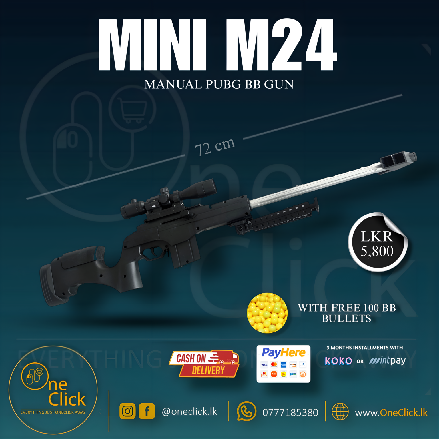 Toy Gun - M24 (Mini) BB Toy Sniper Gun