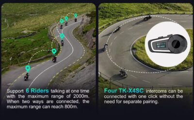 Six Riders Motorcycle helmet group intercom - Image 3