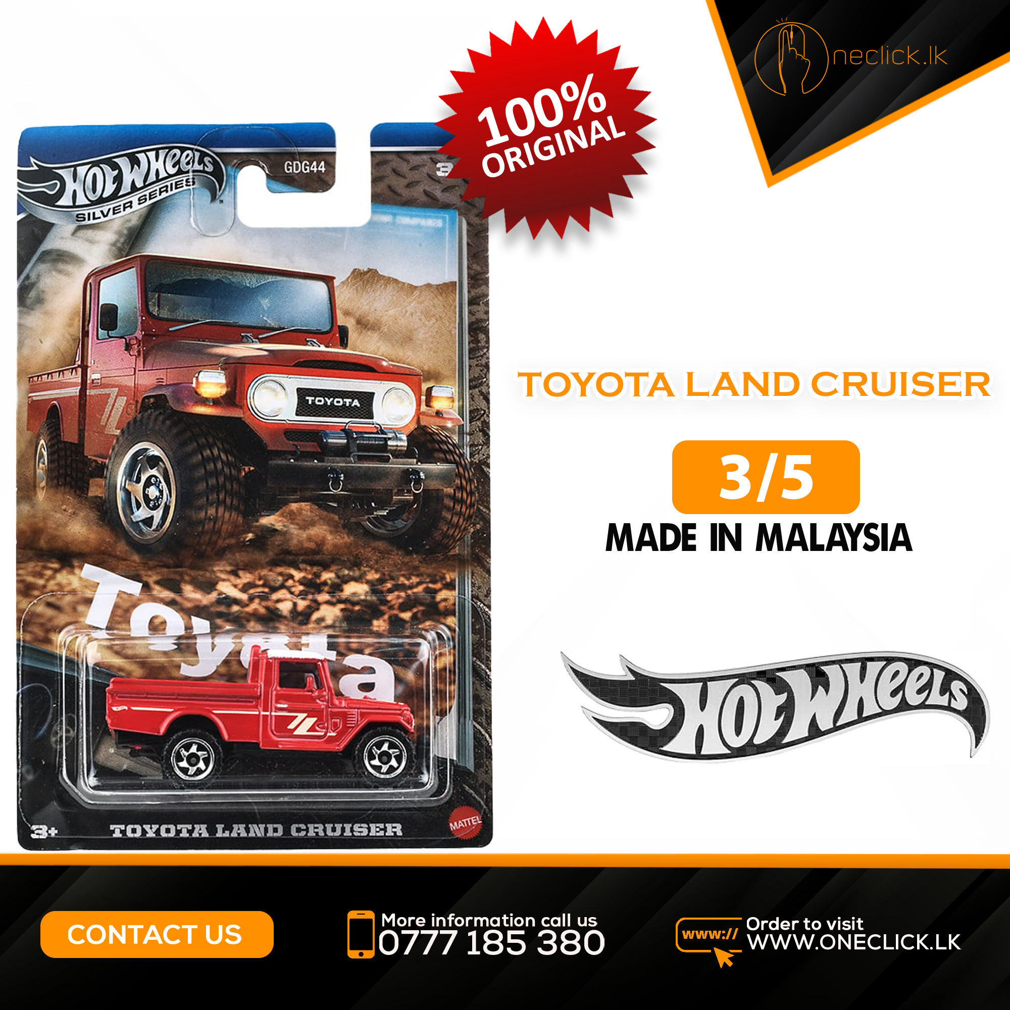 Hot Wheels - Silver - Toyota Land Cruiser