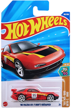 Hot Wheels 1.64 - 70S VS. 90S 1990 - 95 Mazda Rx-7 Drift/Deraper