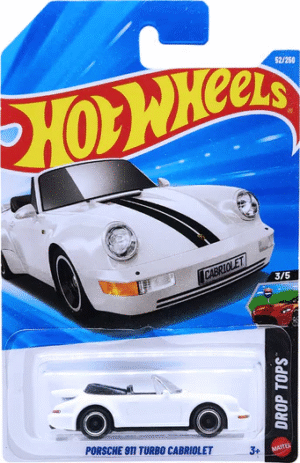 Hot Wheels 1.64 - Drop Tops - Porsche 911 turbo cabriolet white