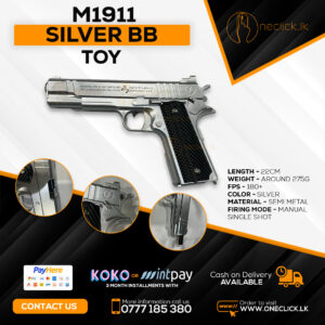 M1911 Silver BB Toy Gun
